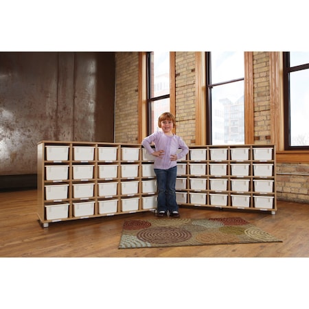 Jonti-Craft TrueModern Twenty-Cubbie Shelf, with See-Thru Cubbie-Trays 17160JC